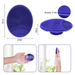INNERNEED silicone face scrubber two-in-one bristles for exfoliation and cleansing.