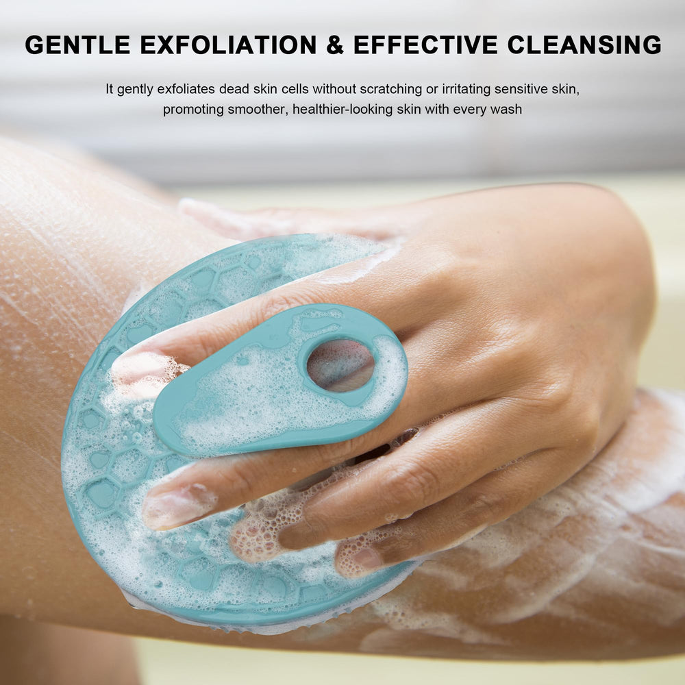 INNERNEED compact silicone scrubber with hang hole for convenient drying