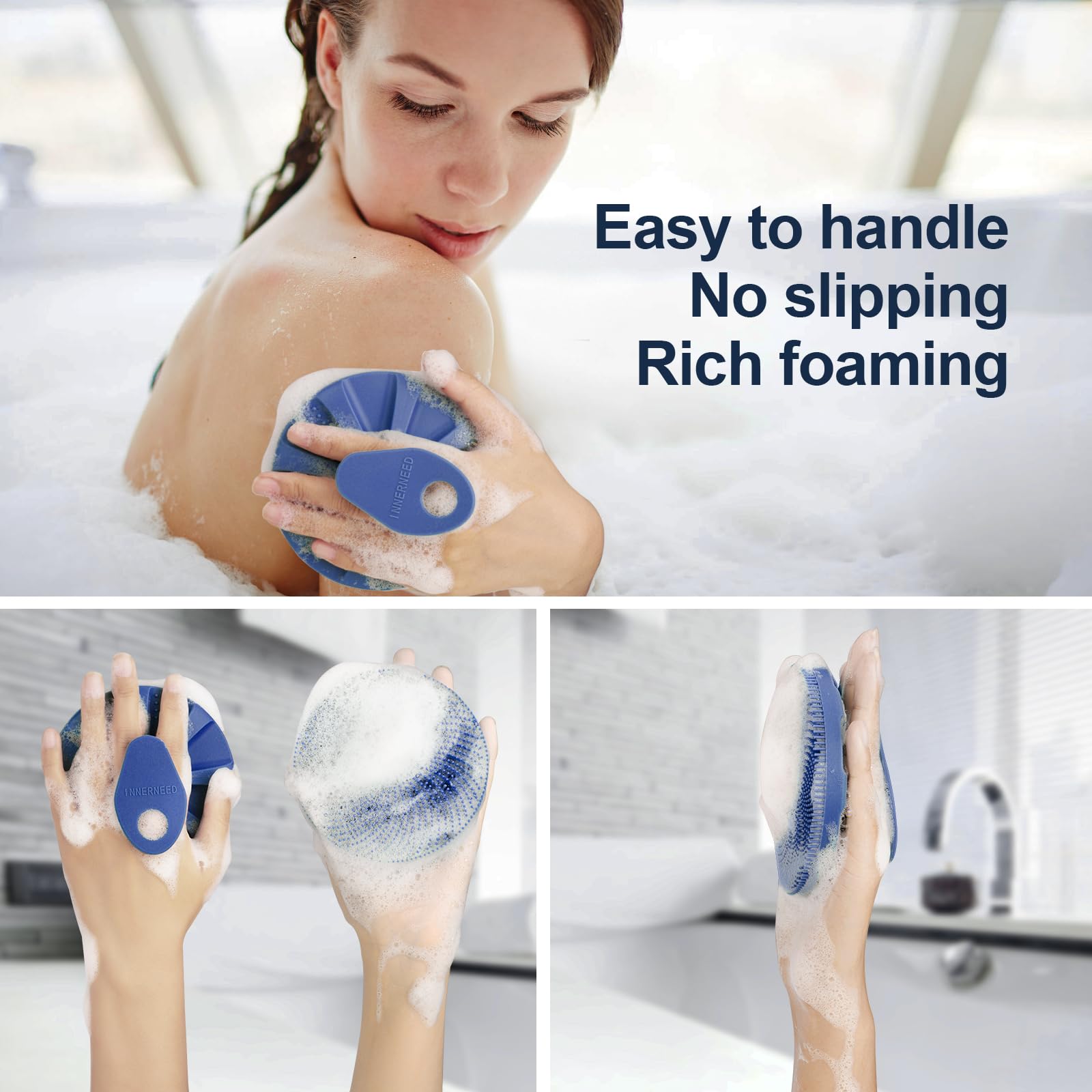 INNERNEED superficie-silicona-higienica, superficie no porosa y fácil de limpiar.
