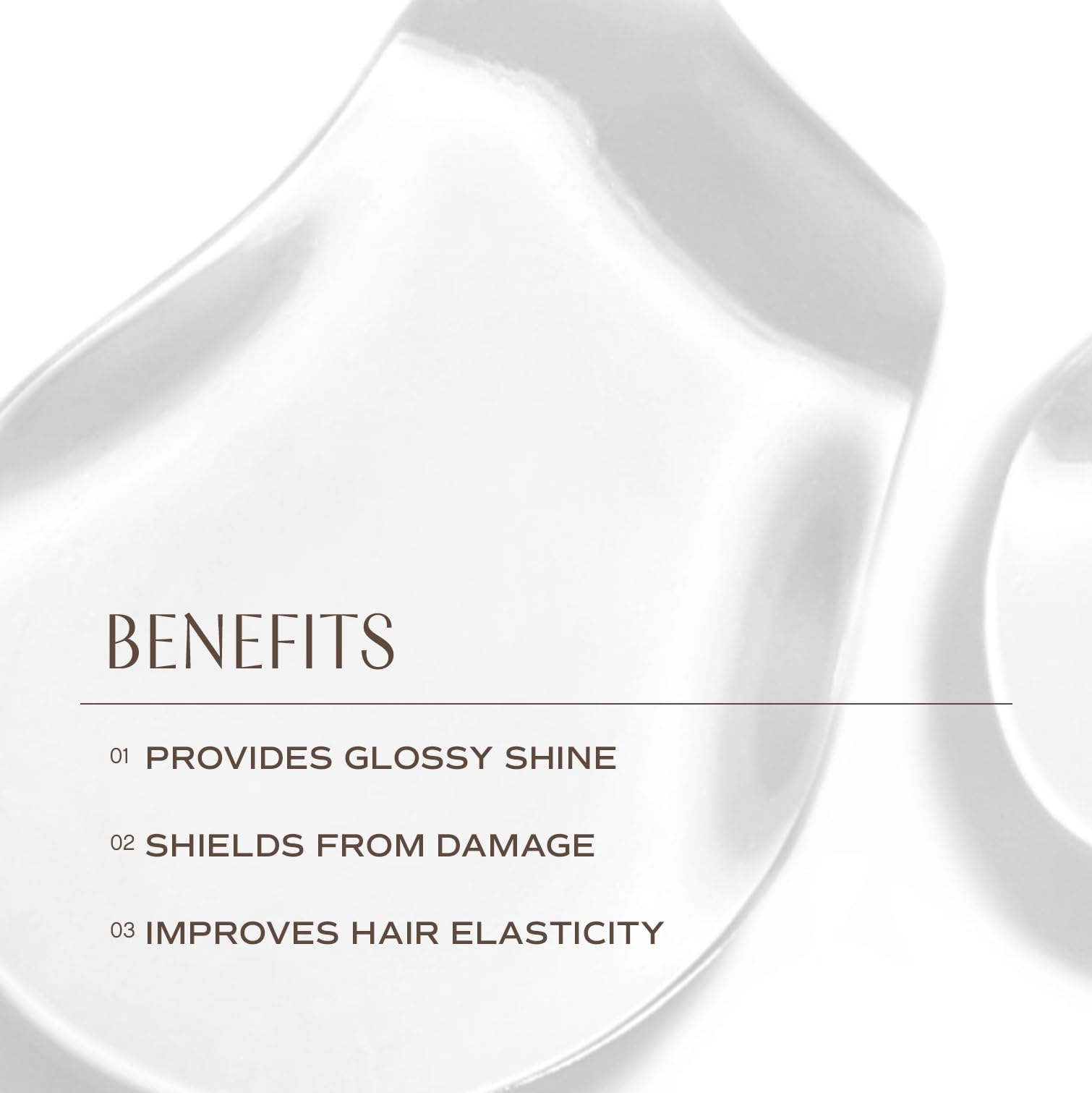 INNERSENSE Create Shine ingredients close-up highlights plant extracts for nourished strands.