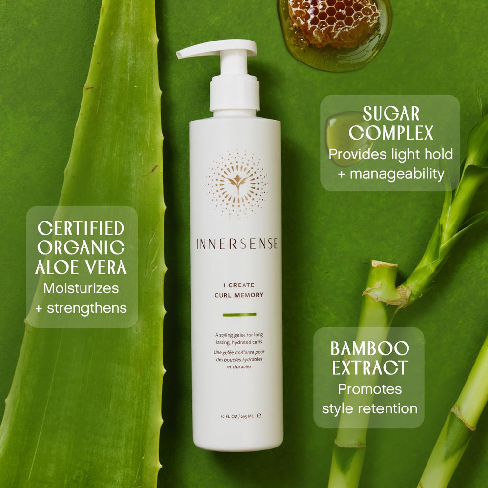 Bamboo ingredients on label highlight natural nourishment in Curl Memory Gel