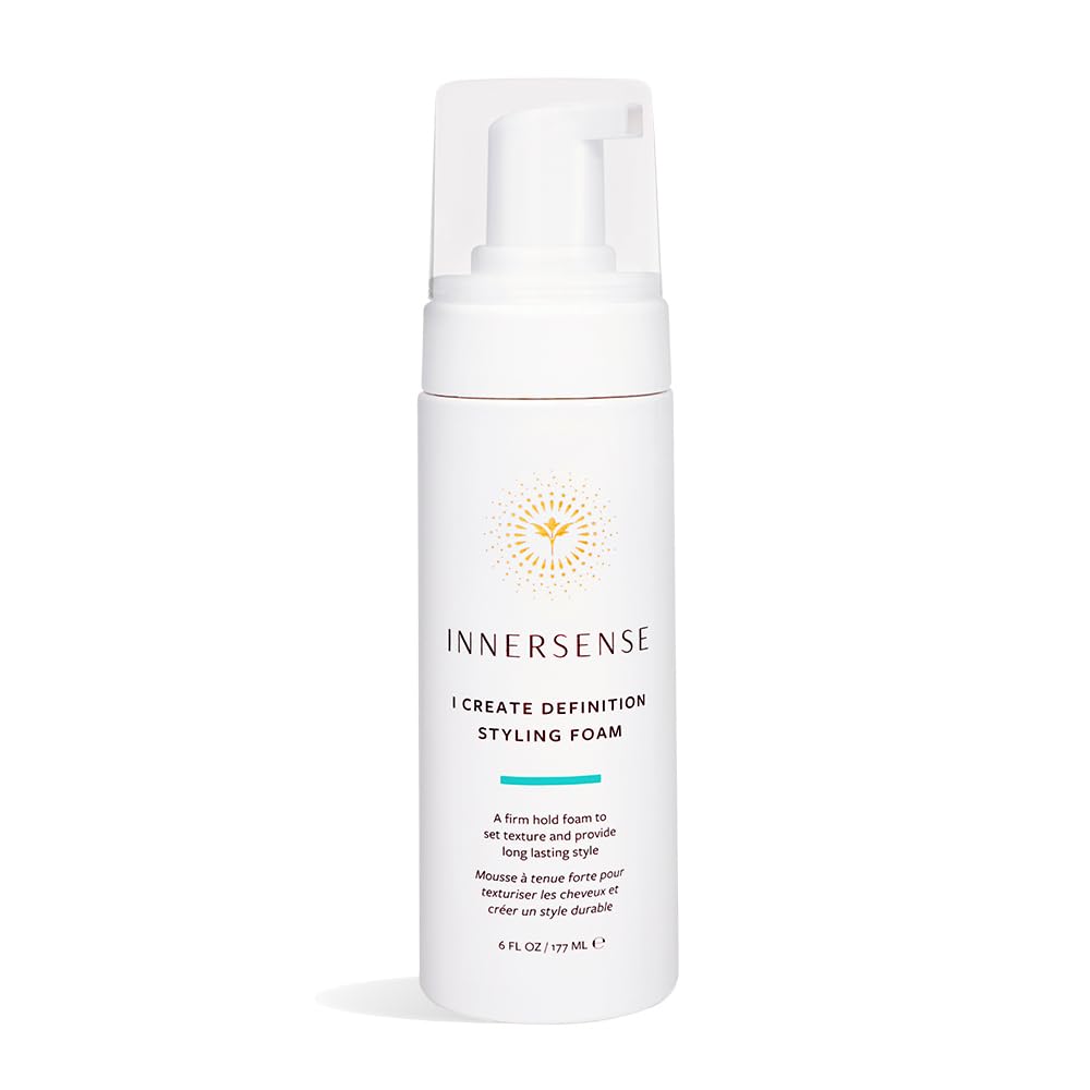 INNERSENSE I Create Definition Styling Foam bottle showcases defined curls with firm hold