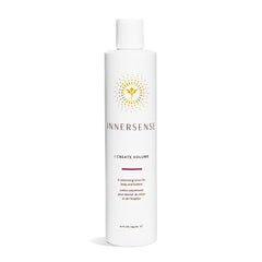 INNERSENSE I Create Volume bottle front, a volumizing lotion for natural fullness.