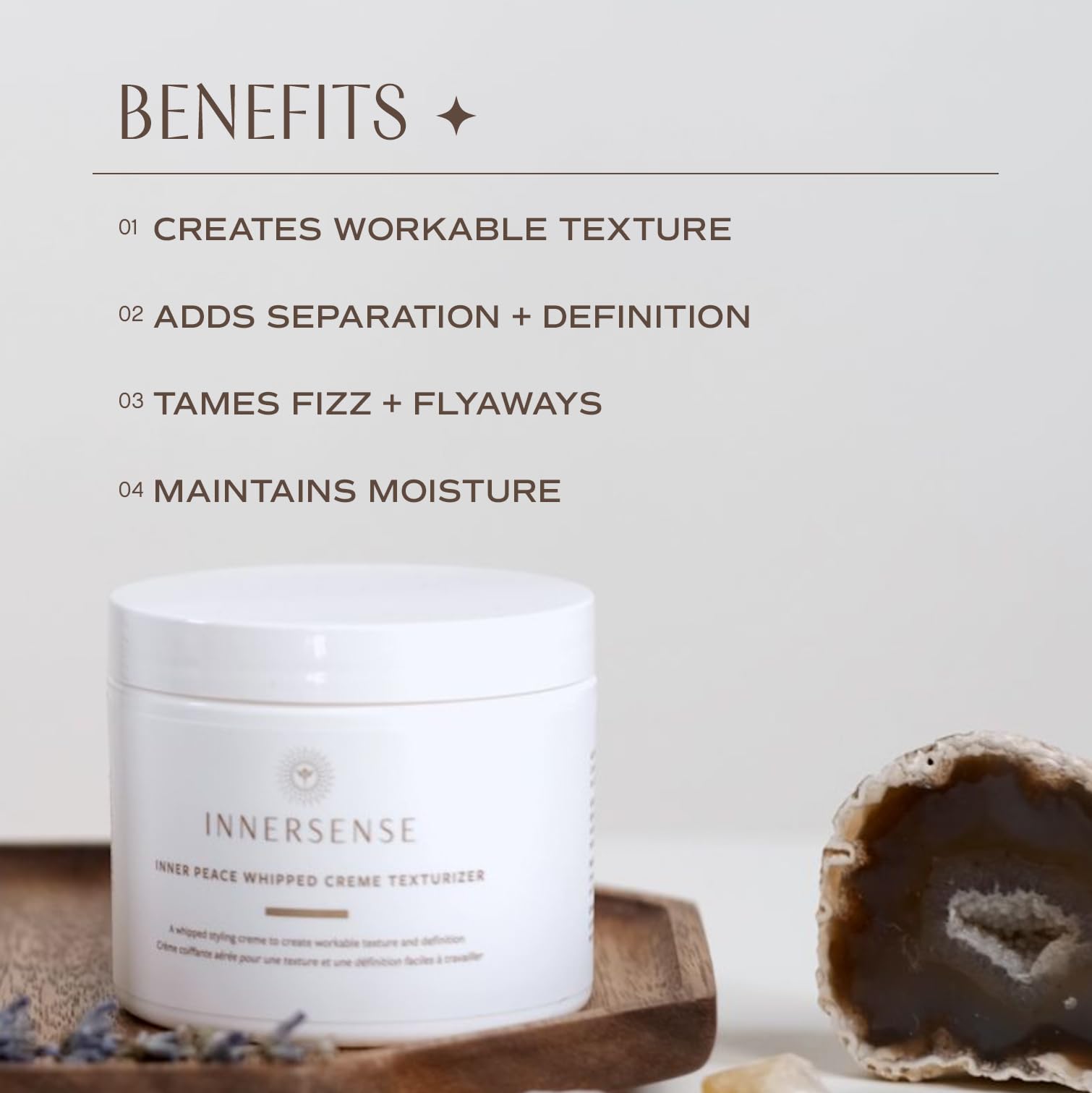 INNERSENSE Manteca de karité y miel, ingredientes naturales para acondicionar.