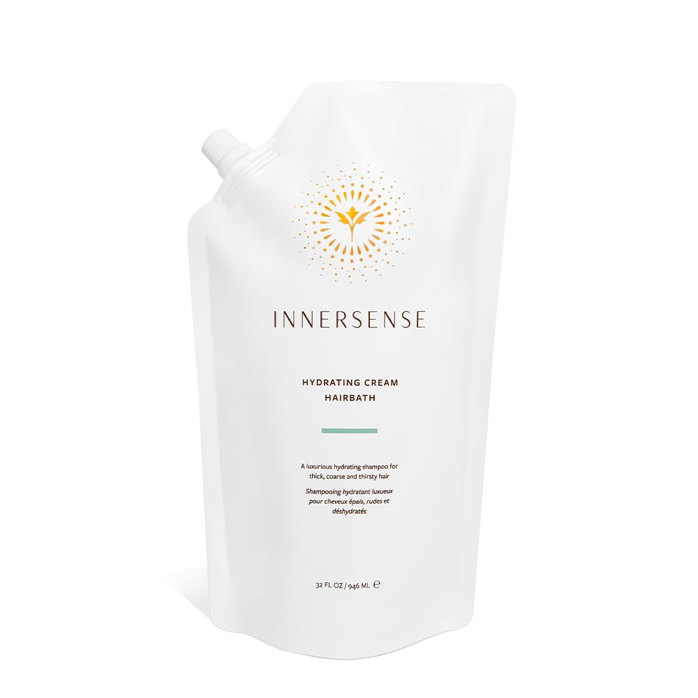 INNERSENSE Hydrating Cream Hairbath bottle pour for a luxurious cleanse and silky finish.