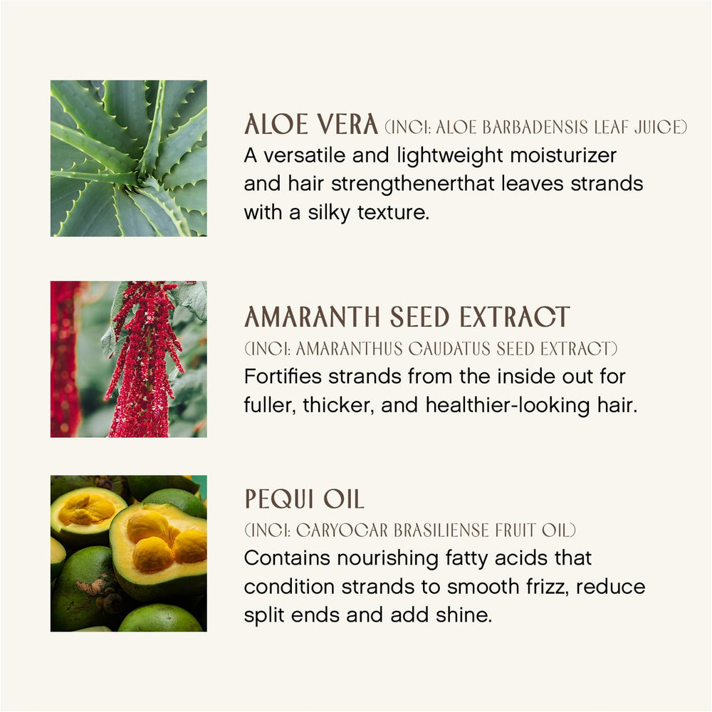 Pequi oil provides natural shine and smoother strands during styling