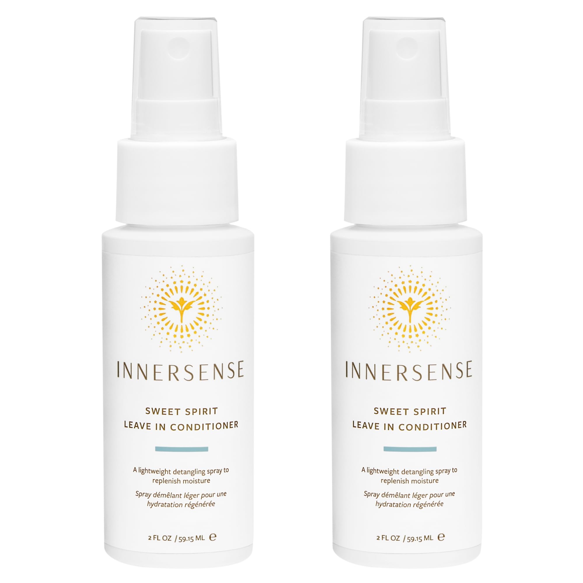 INNERSENSE Sweet Spirit, botella con atomizador para desenredar y humectar.