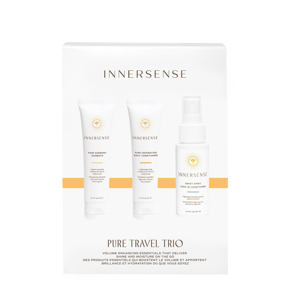 INNERSENSE Sweet Spirit Leave-In Conditioner bottle in hand for easy on-the-go tangle control