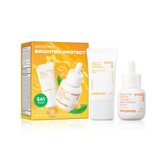 Innisfree Vitamin C serum bottle highlighting brightening potential.
