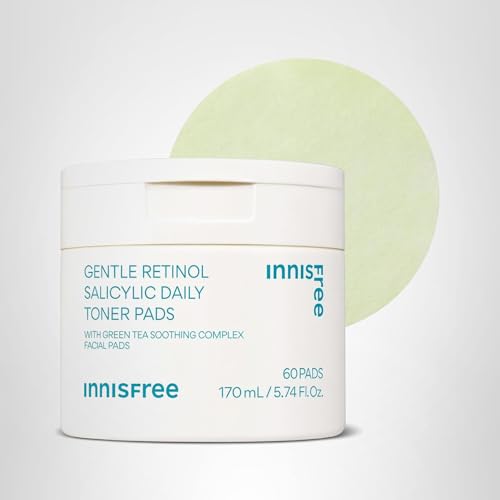 innisfree Daily Gentle Retinol Salicylic Toner Pads biodegradable pads for eco-friendly skincare.