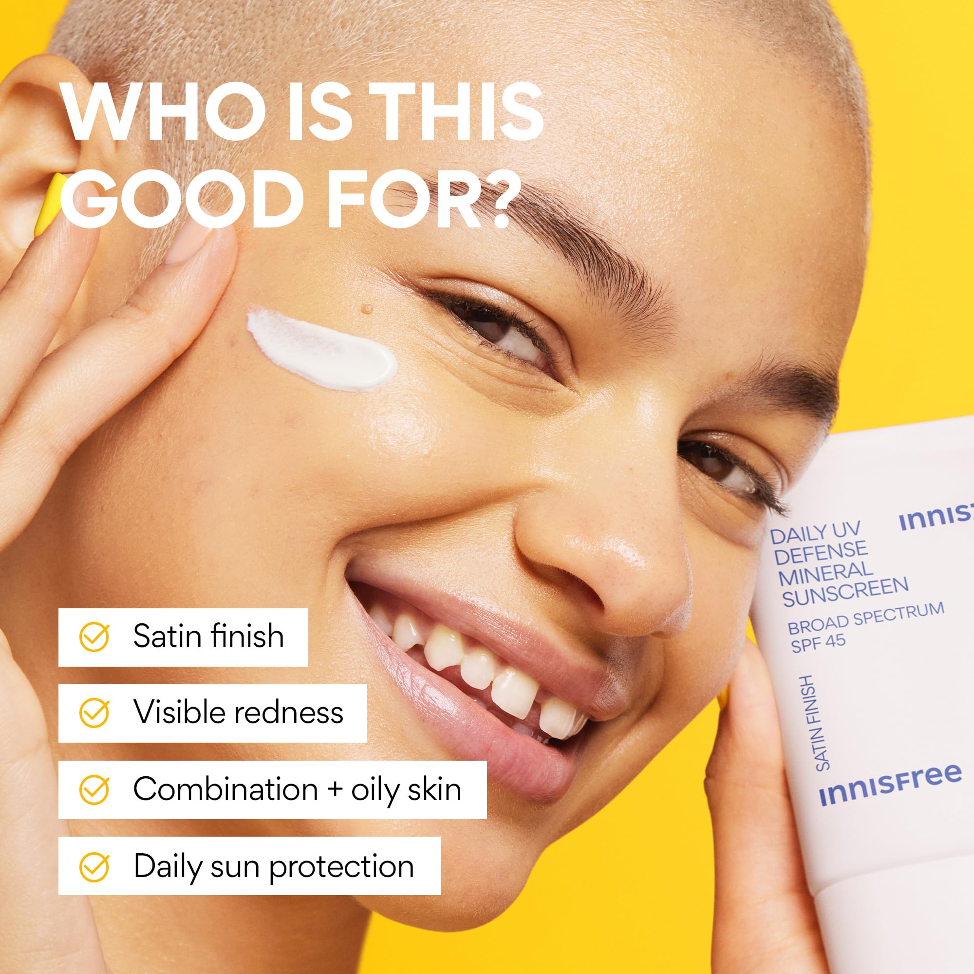 Innisfree Daily Mineral UV Defense SPF 45 protection visible on packaging.
