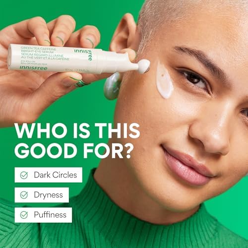Innisfree eye serum shown chilled in fridge for extra cooling effect.