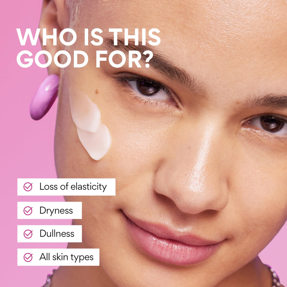 innisfree Green Tea Ceramide Collagen Plump Cream elasticity test image suggesting improved resilience