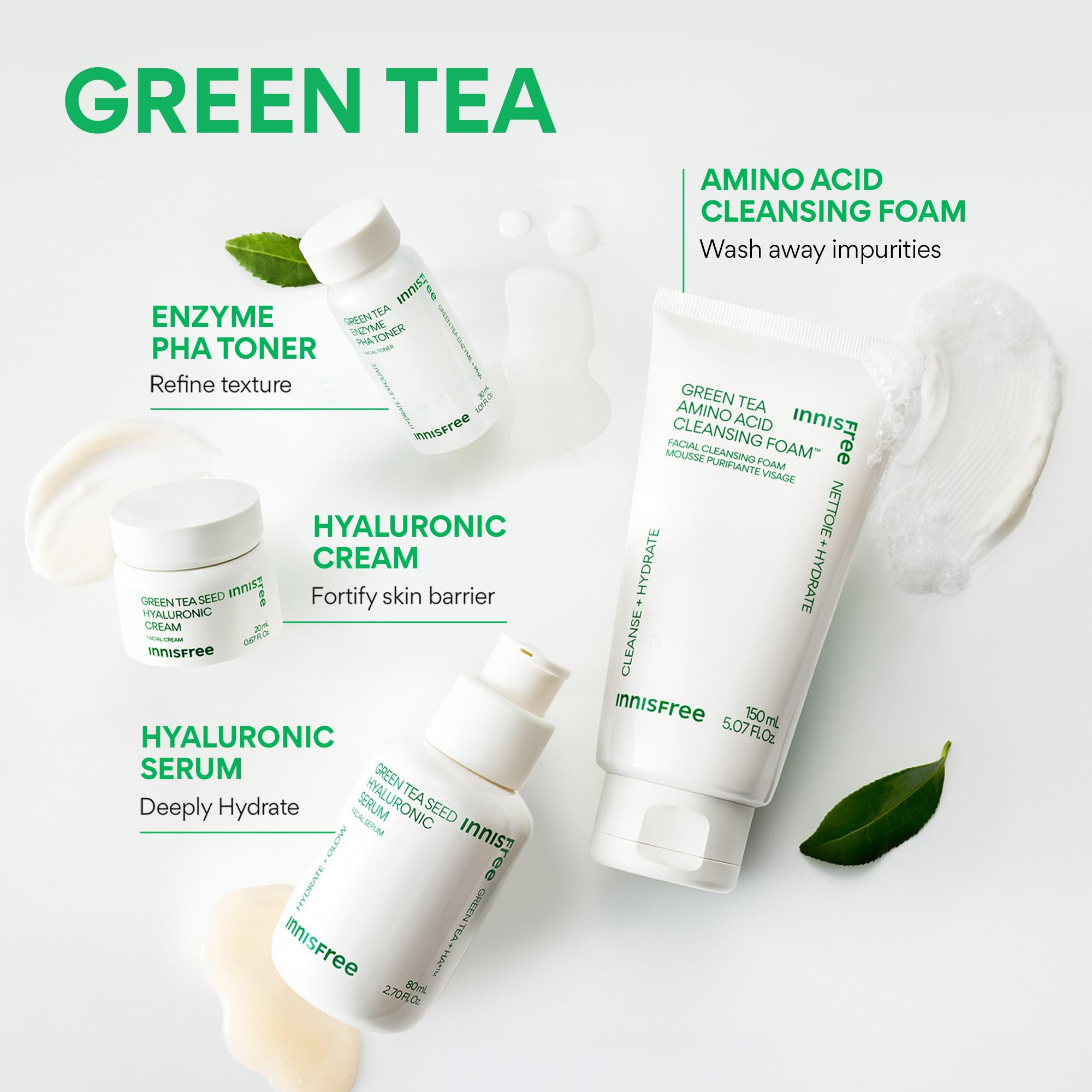 innisfree green tea enzyme pha toner boosts gentle exfoliation for smooth skin