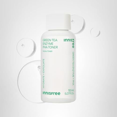 Innisfree Green Tea Enzyme PHA Toner featured in morning skincare routine