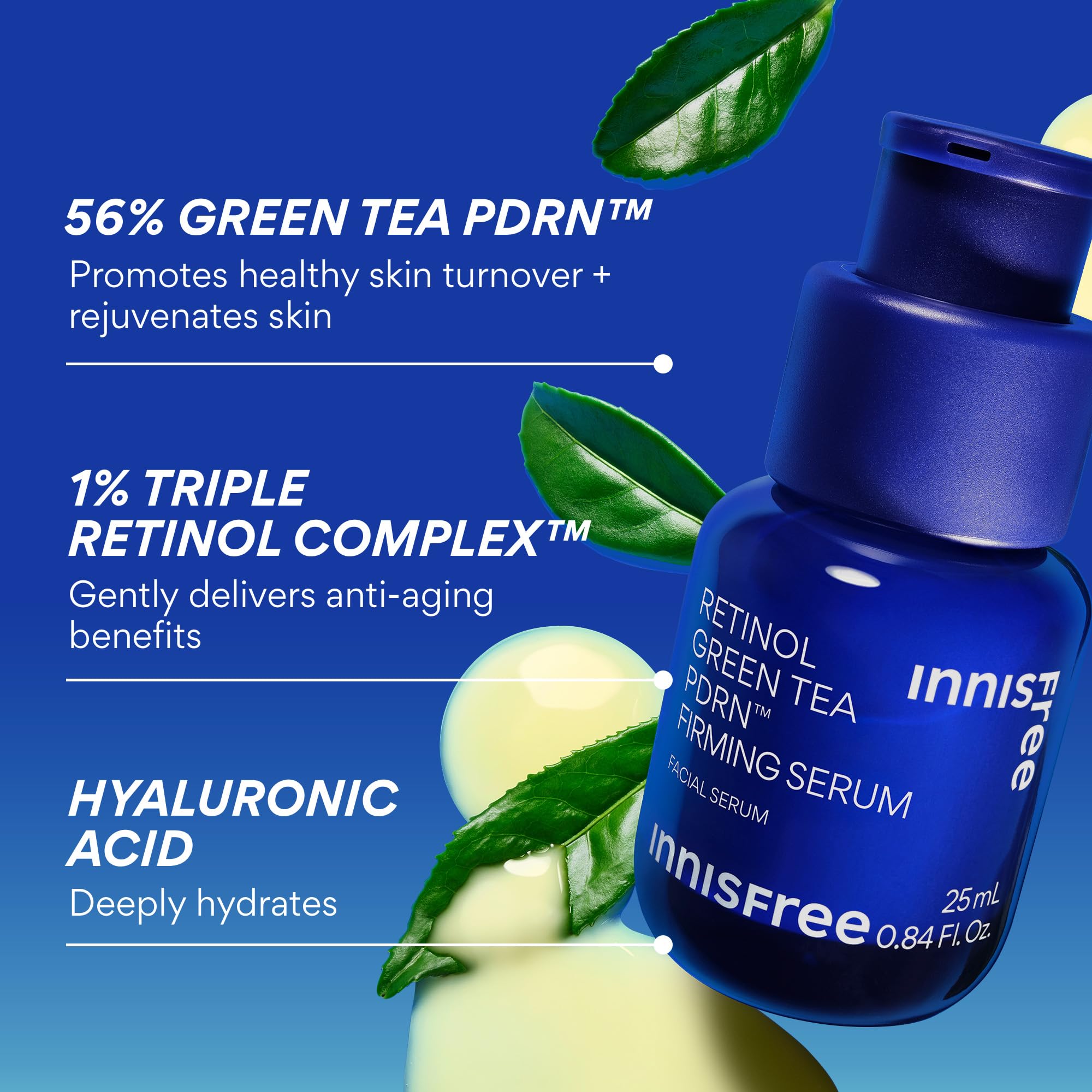 Innisfree Green Tea Retinol PDRN Serum as part of morning routine.