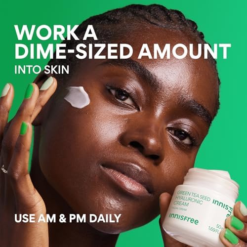 Layering with other serums Innisfree Green Tea Seed Hyaluronic Cream on skin