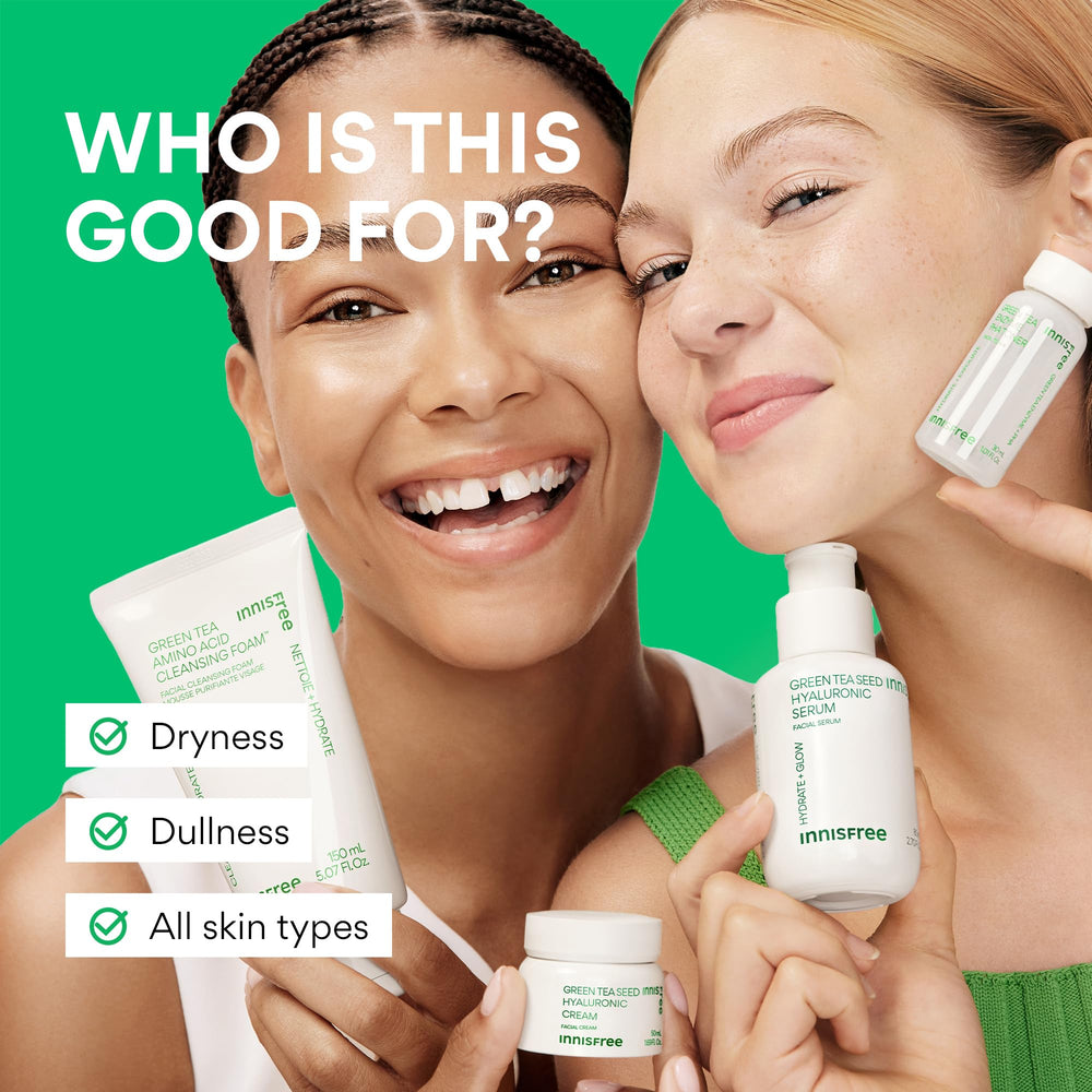 innisfree green tea seed hyaluronic cream nourishes and seals moisture