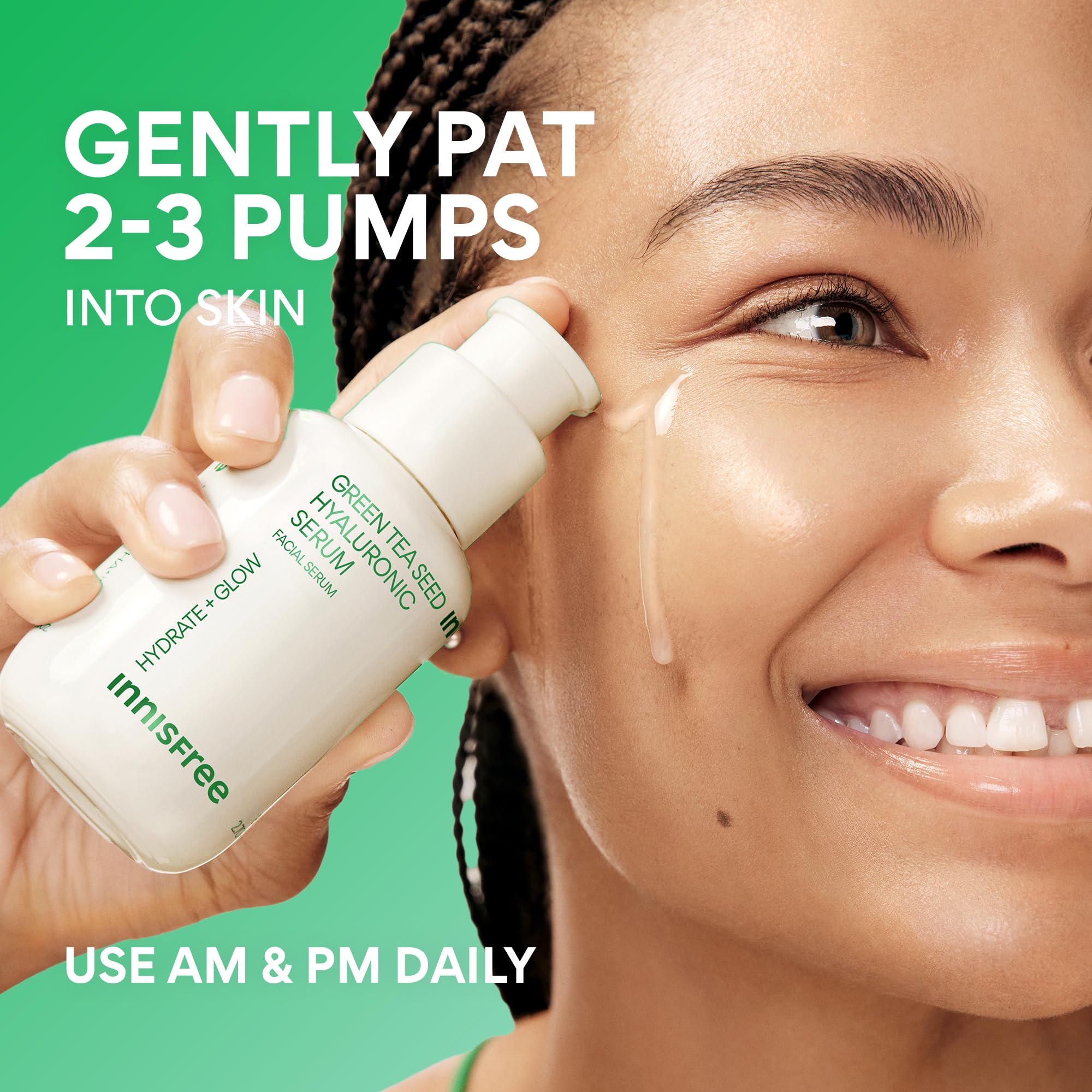 Fragrance-free formula of Innisfree Green Tea Seed Hyaluronic Serum