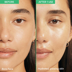 Close-up of serum texture showing a lightweight gel consistency