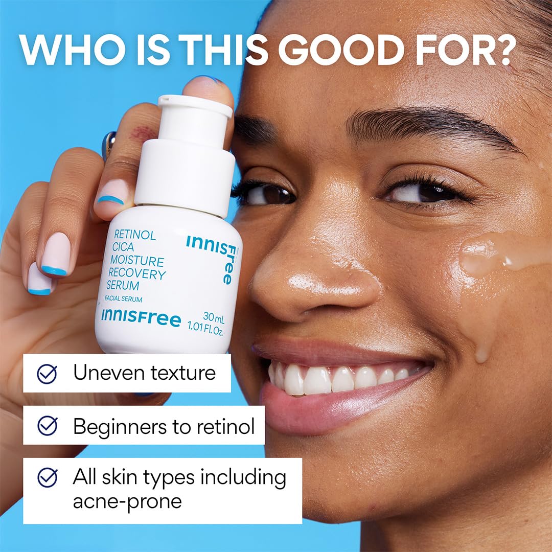 Innisfree Retinol Cica Serum absorbs quickly on skin.