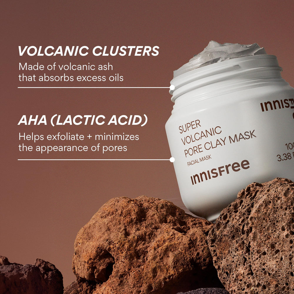 Innisfree Super Volcanic Clay Mask delivers a cooling sensation on application.