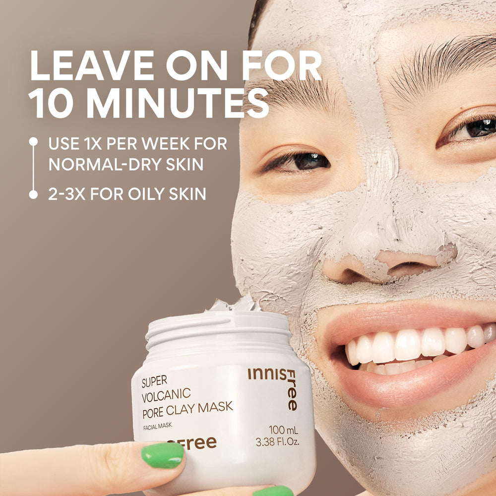 Innisfree Super Volcanic Clay Mask is a quick 10-minute treatment.