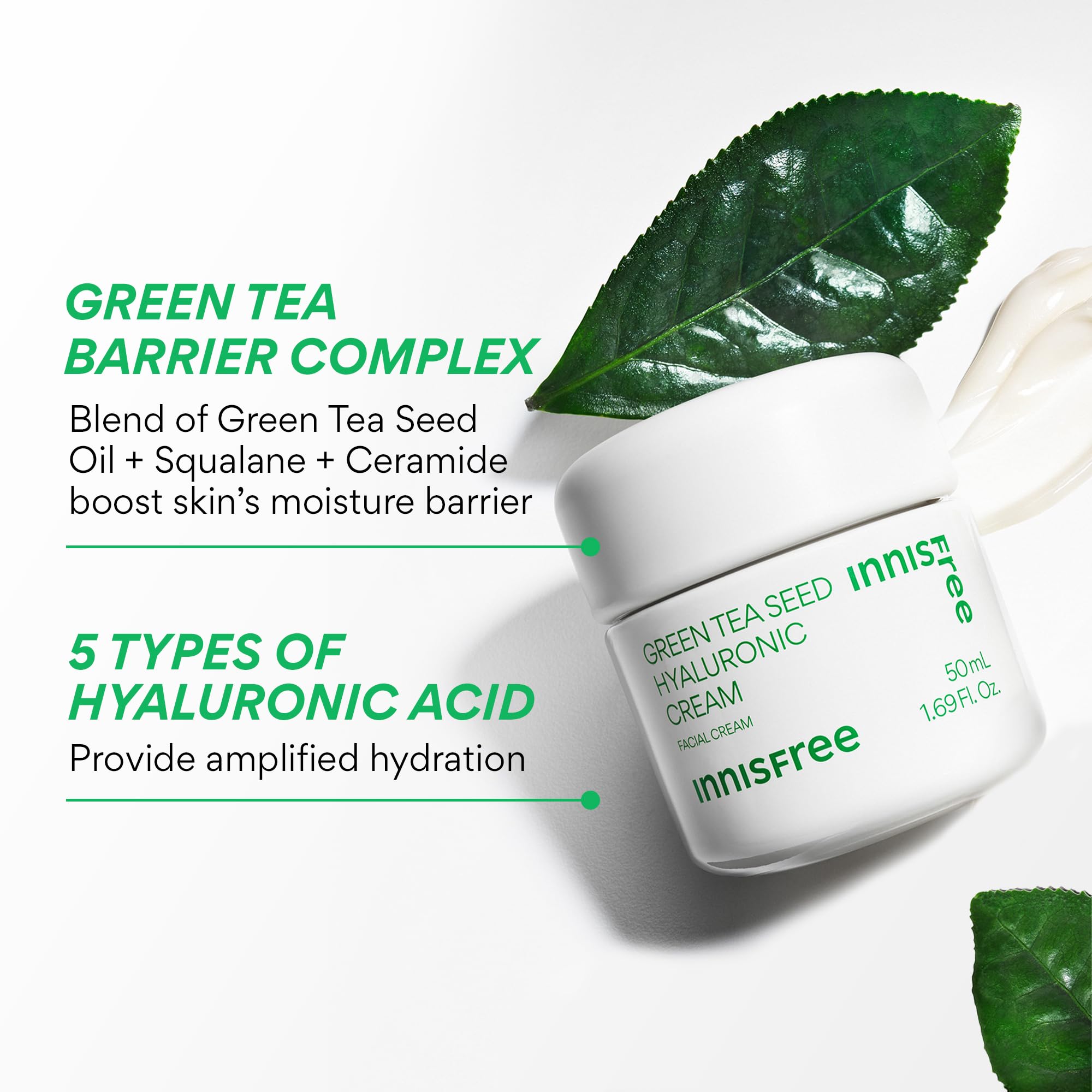 Innisfree vegan-certified logo closeup signals ethical, plant-based skincare.