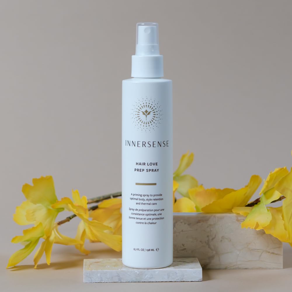 INNERSENSE ethically sourced organic ingredients image highlights clean haircare from nature