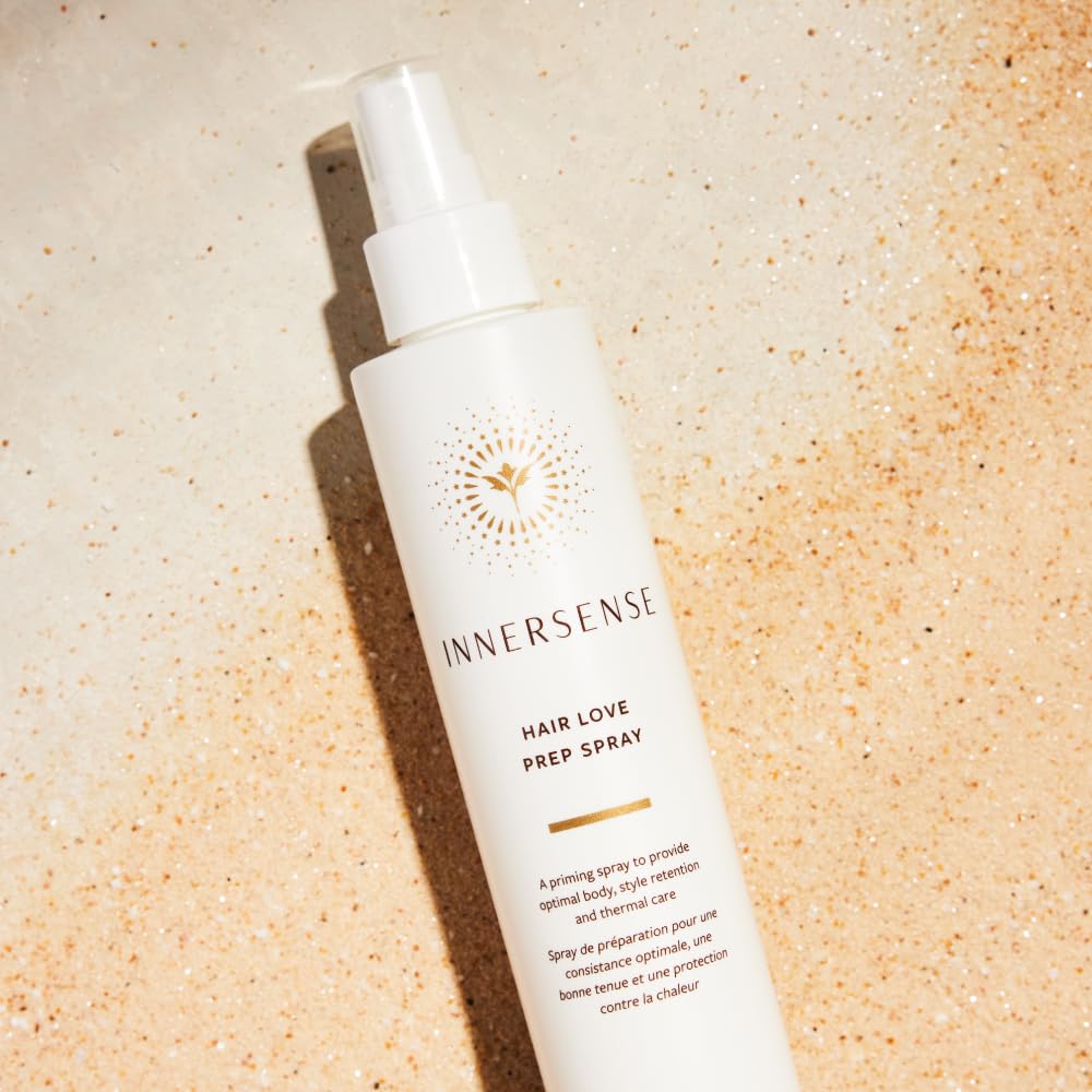 INNERSENSE prep spray application demonstrates even distribution for easy styling