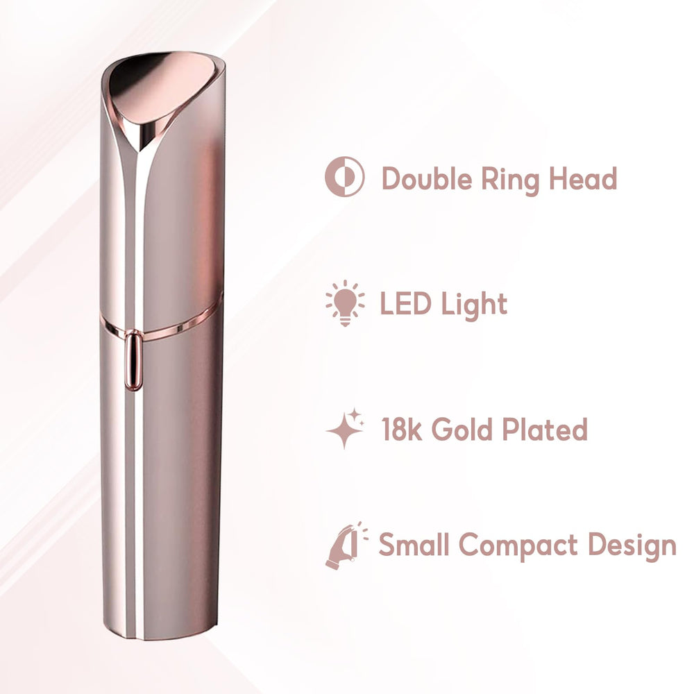 Innobeaut facial hair remover side view highlighting compact, travel-friendly build.