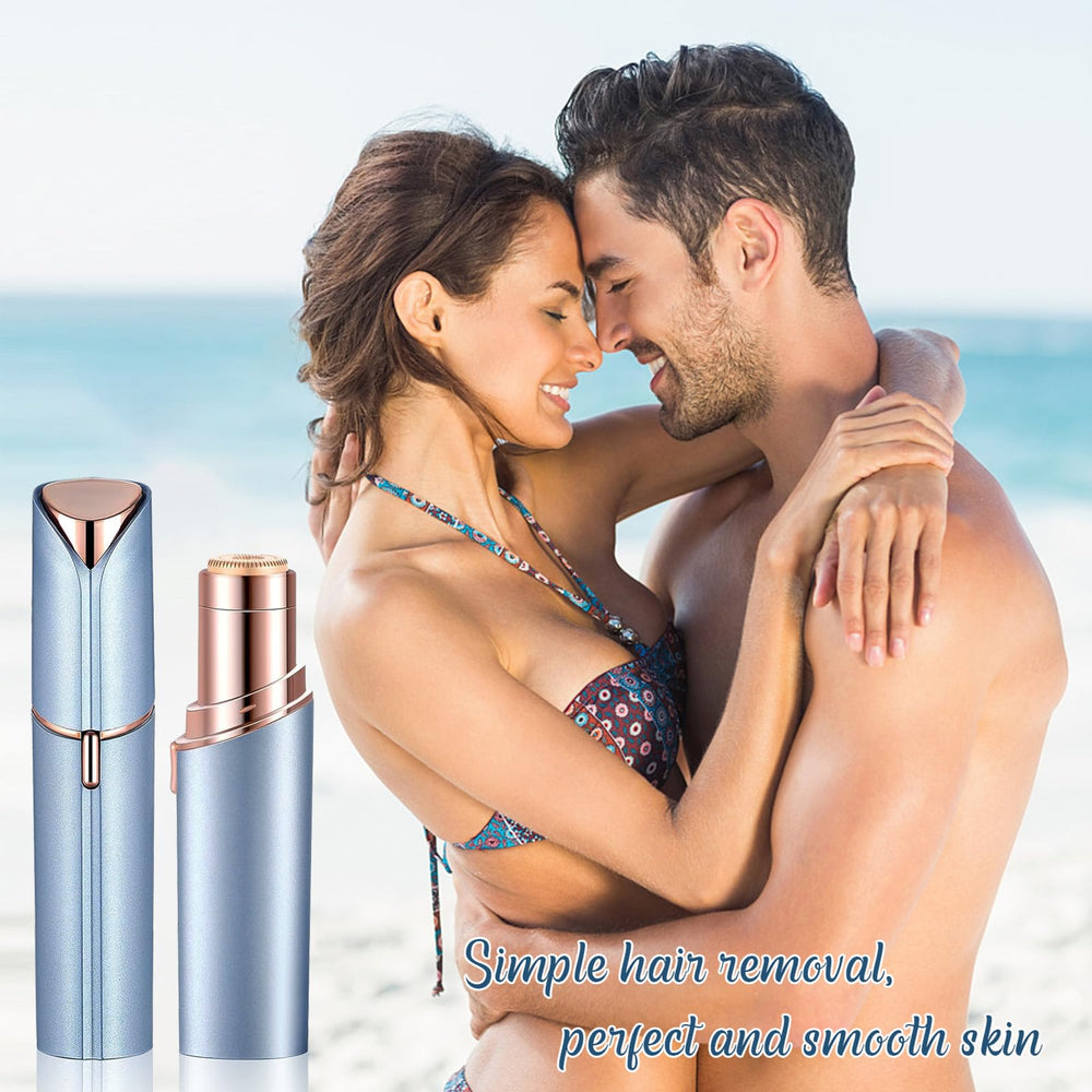Integrated LED light clearly illuminates hairs and contours during use.