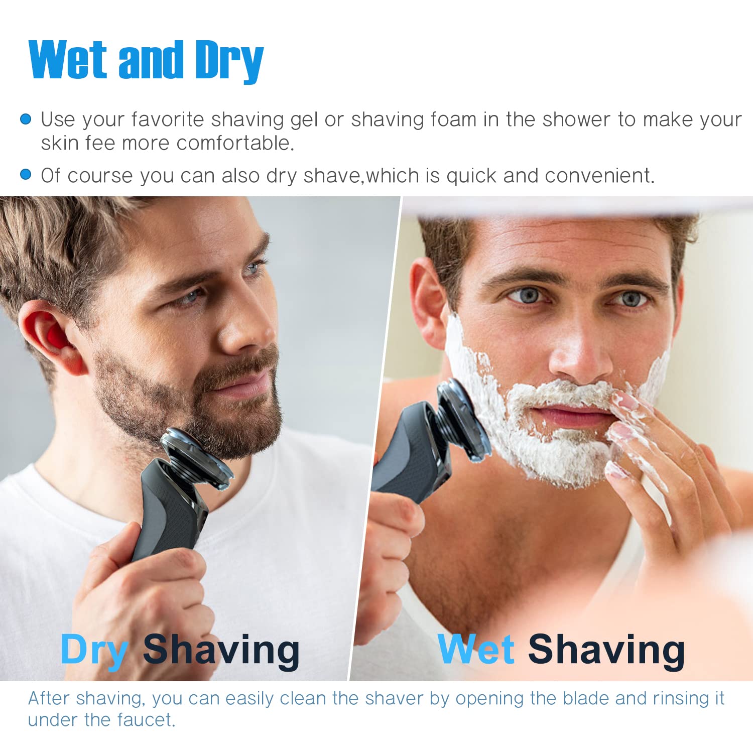 innobeaut SH50 replacement head in-use shave scenario, close and comfortable.