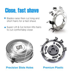 innobeaut 5000 compatibility chart for SH50 heads, broad shaver model support.