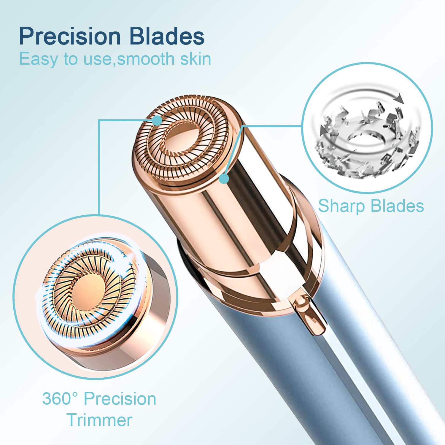 Innobeaut skin-friendly replacement head for gentle facial hair removal.