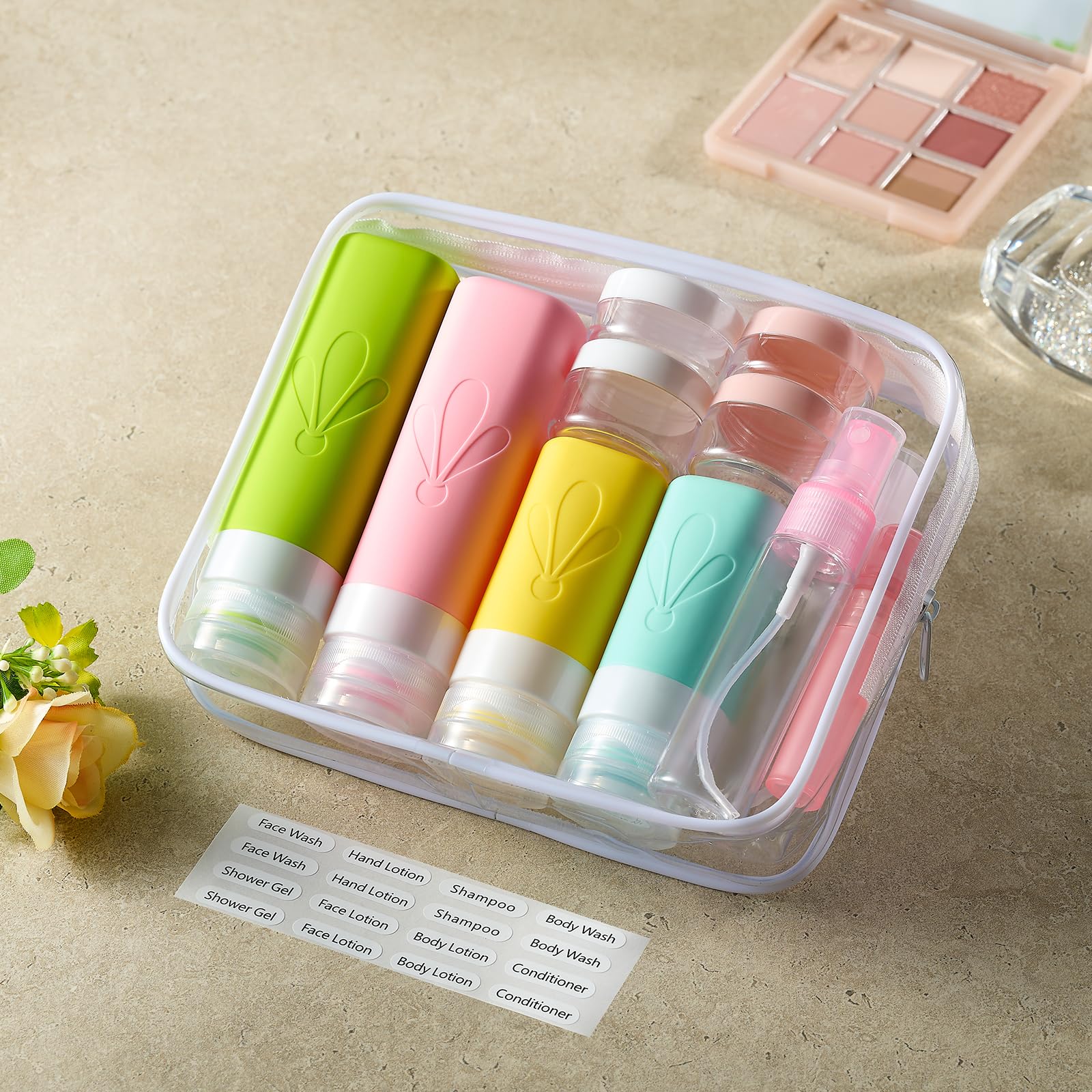 INSFIT clear toiletry bag for organized travel.