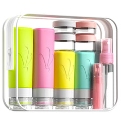 INSFIT travel bottles set with 3oz capacity, TSA-ready for organized packing.