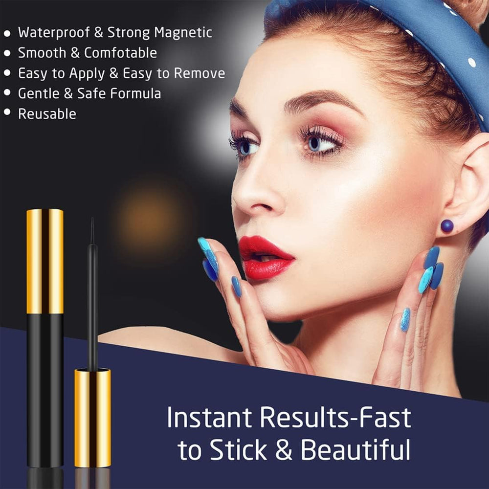INSMART magnetic eyeliner tube close-up highlighting magnetic particles
