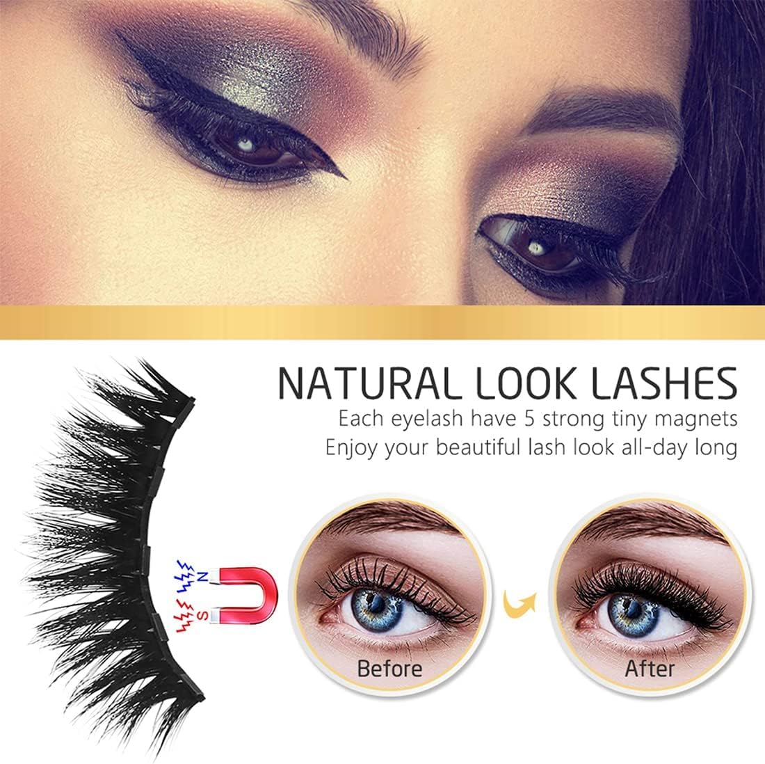 INSMART packaging showing 10 pair lash selection for versatile looks