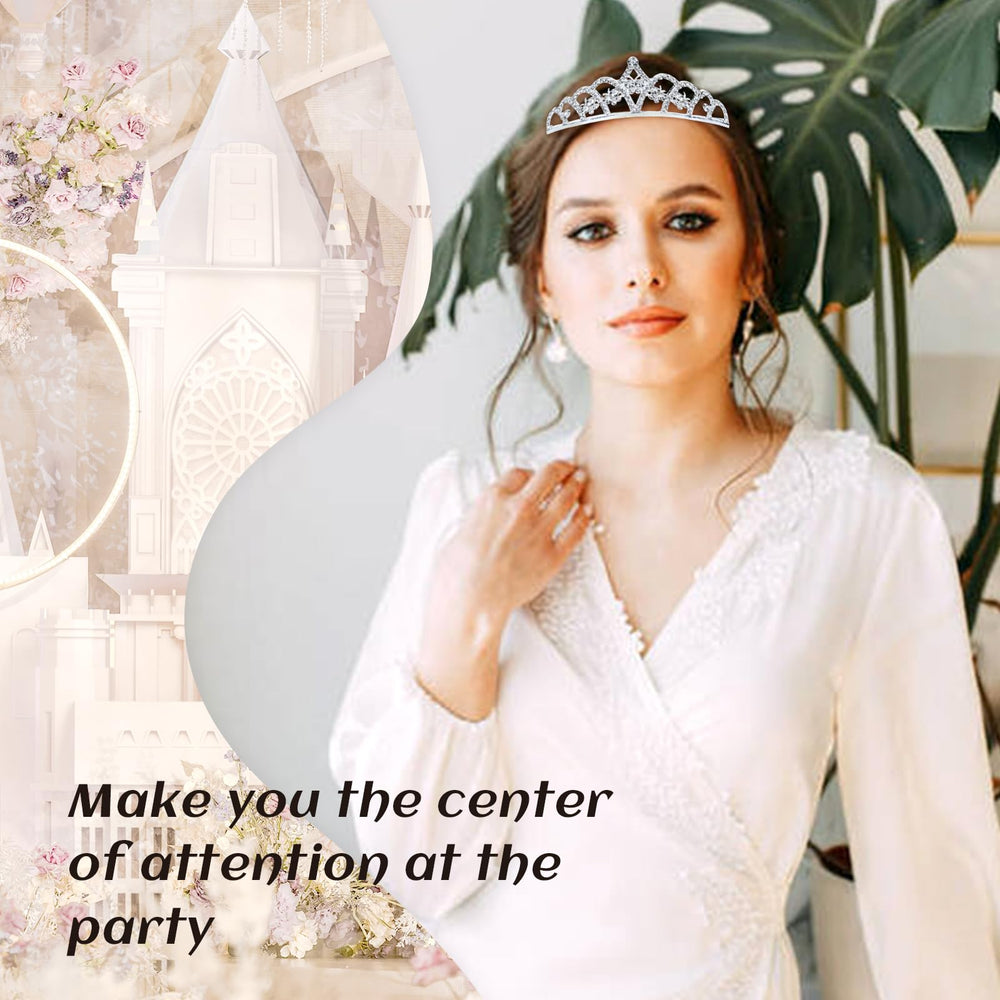 inSowni diadema con brillos para bodas y graduaciones