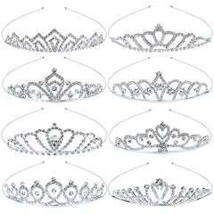 inSowni diadema princesa con cristales plata, ideal para la ceremonia