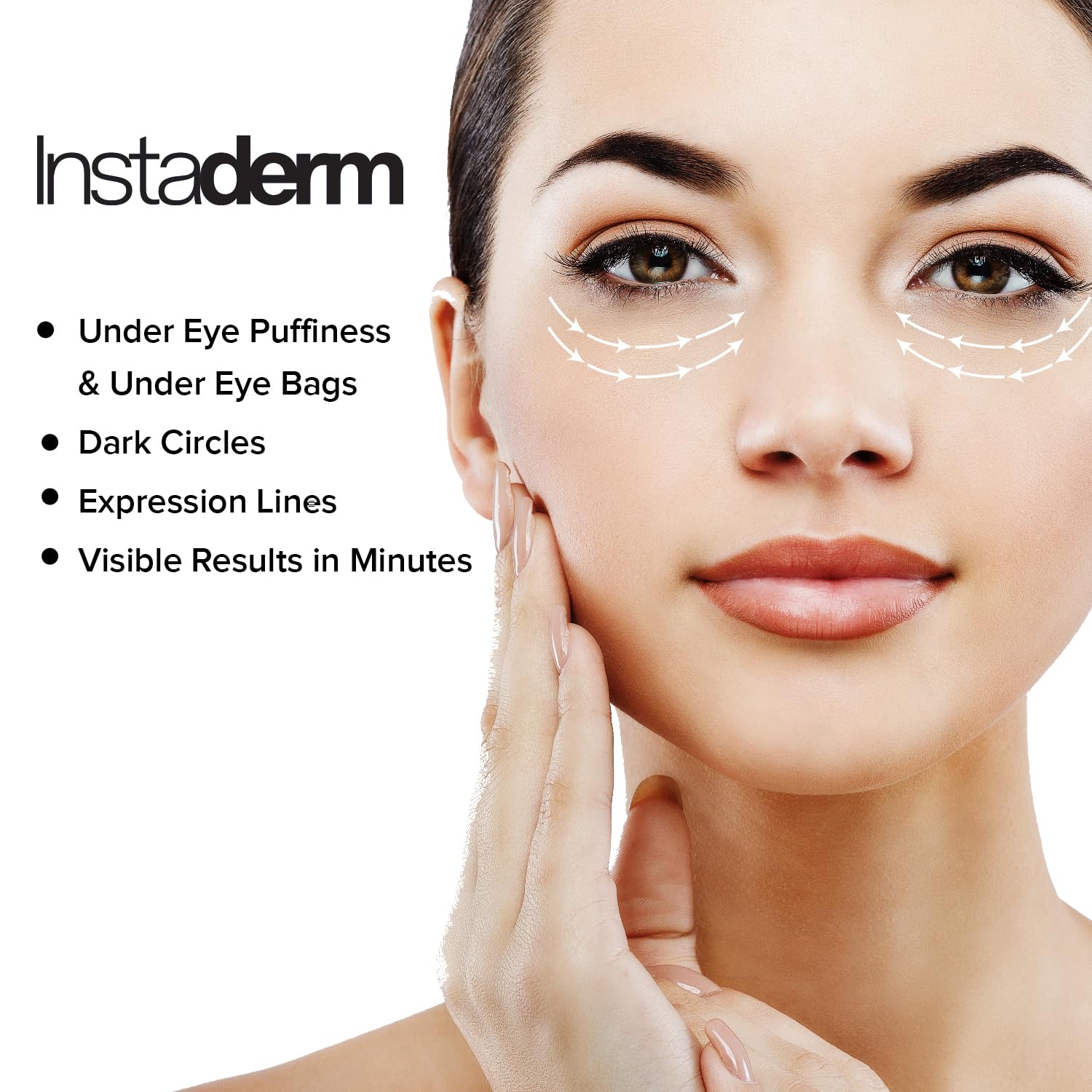 Instaderm eye-tightener texture reveals micro moisturizing cream finish.