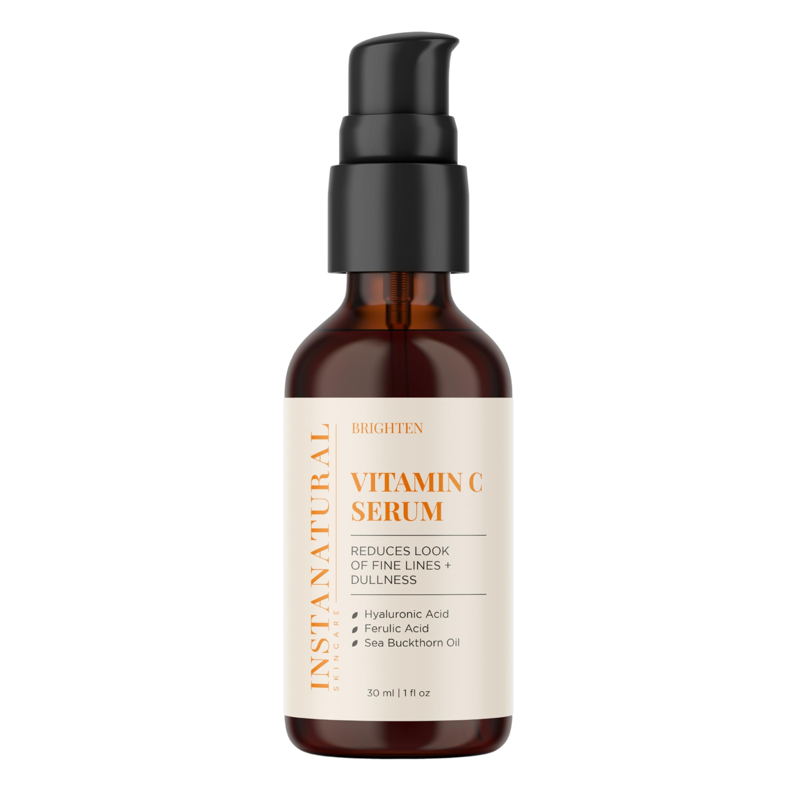 Suero InstaNatural Vitamina C con envase bomba para aplicación precisa.