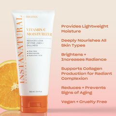 Aplicación diaria de InstaNatural Vitamina C crema facial