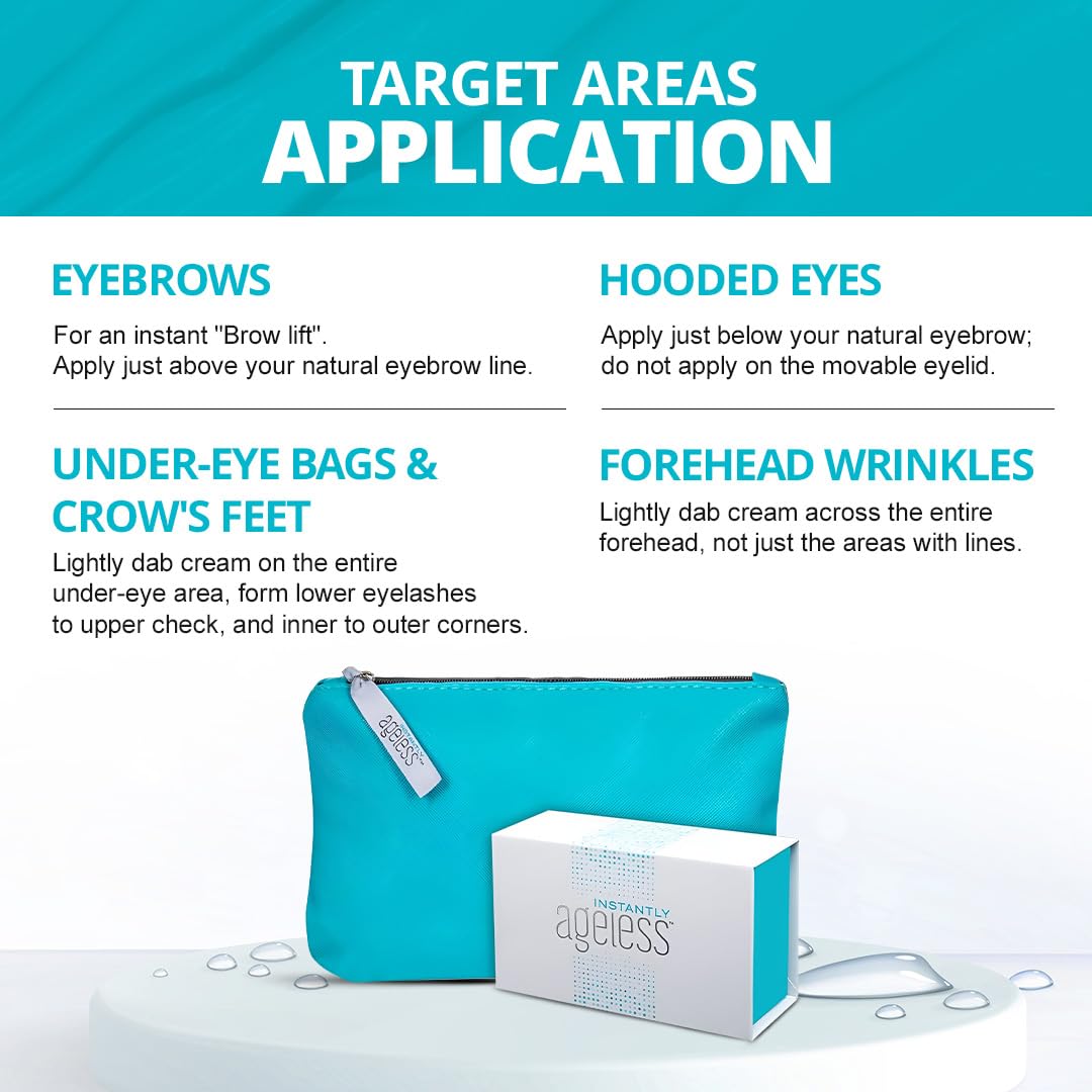 Instantly Ageless anti-aging formula supports daily eye care.