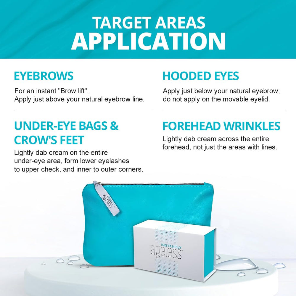 Instantly Ageless anti-aging formula supports daily eye care.
