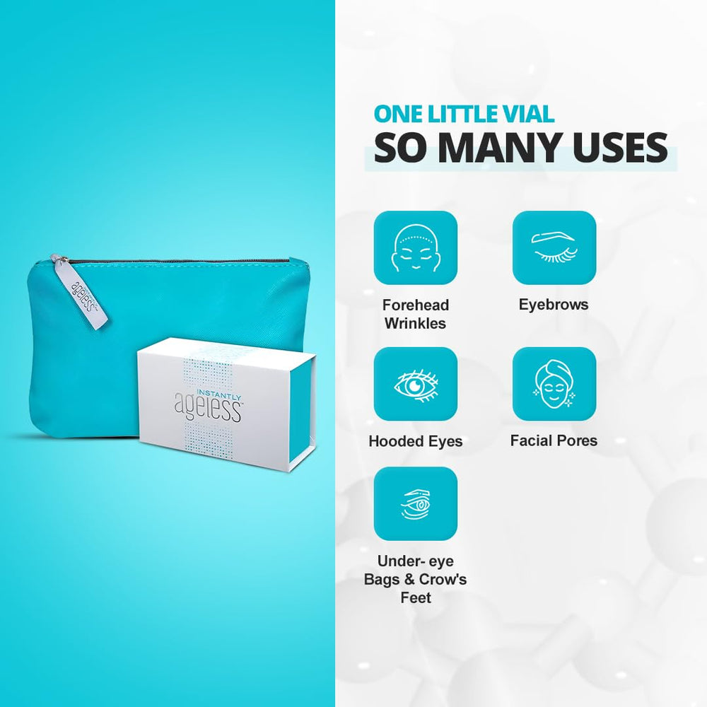Instantly Ageless makeup bag companion for travel skincare routines.