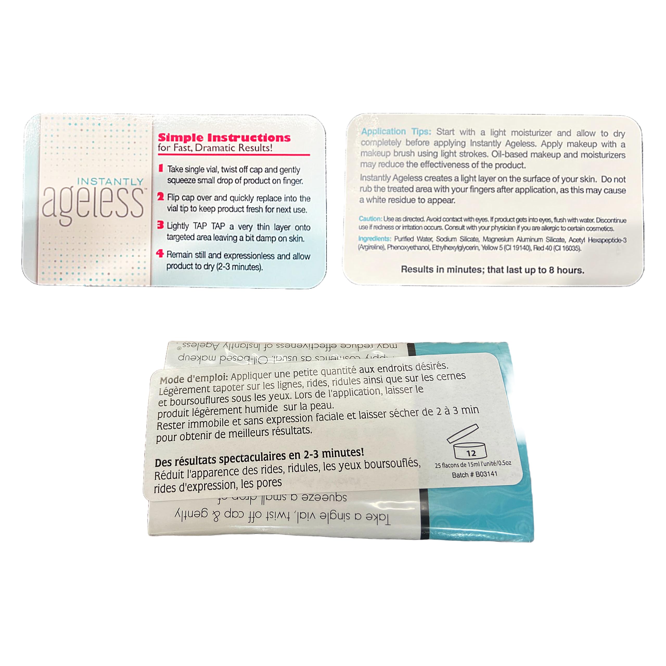 Instantly Ageless rutina cuidado rápido: retoques eficaces para mirada fresca.