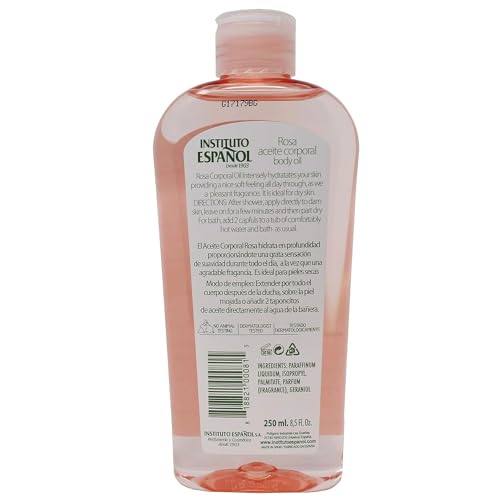Instituto Español Rosa Aceite Corporal, aplicación suave en manos.
