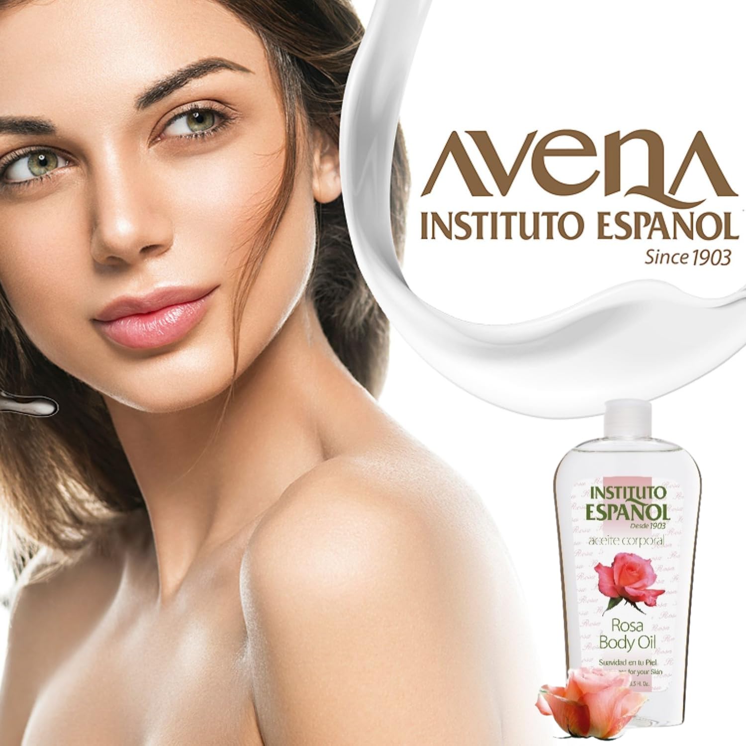 Apto para piel delicada de bebés con Rosa Aceite Corporal.